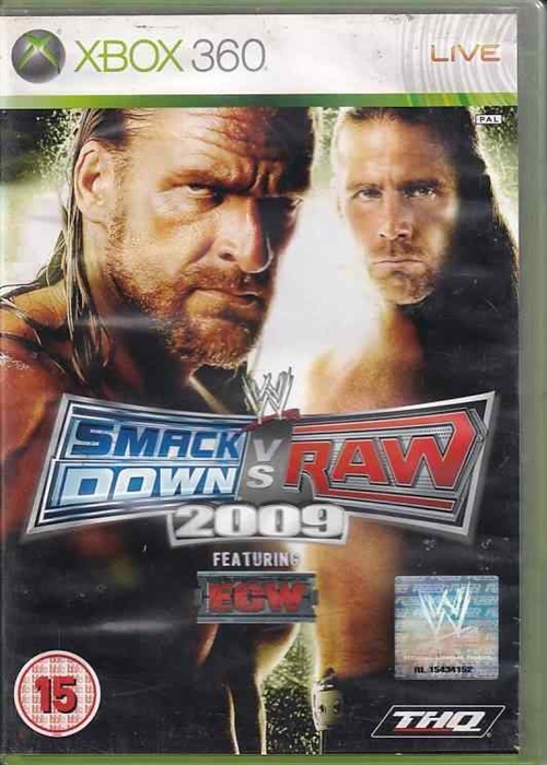 Smackdown vs Raw 2009 - XBOX Live - XBOX 360 (B Grade) (Genbrug)